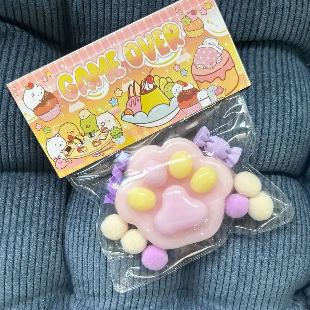 Squeeze Cat Paw Toys Pinching Cat Paw Decompressing Toy Soft Sticky Stress Relief Relax Toys