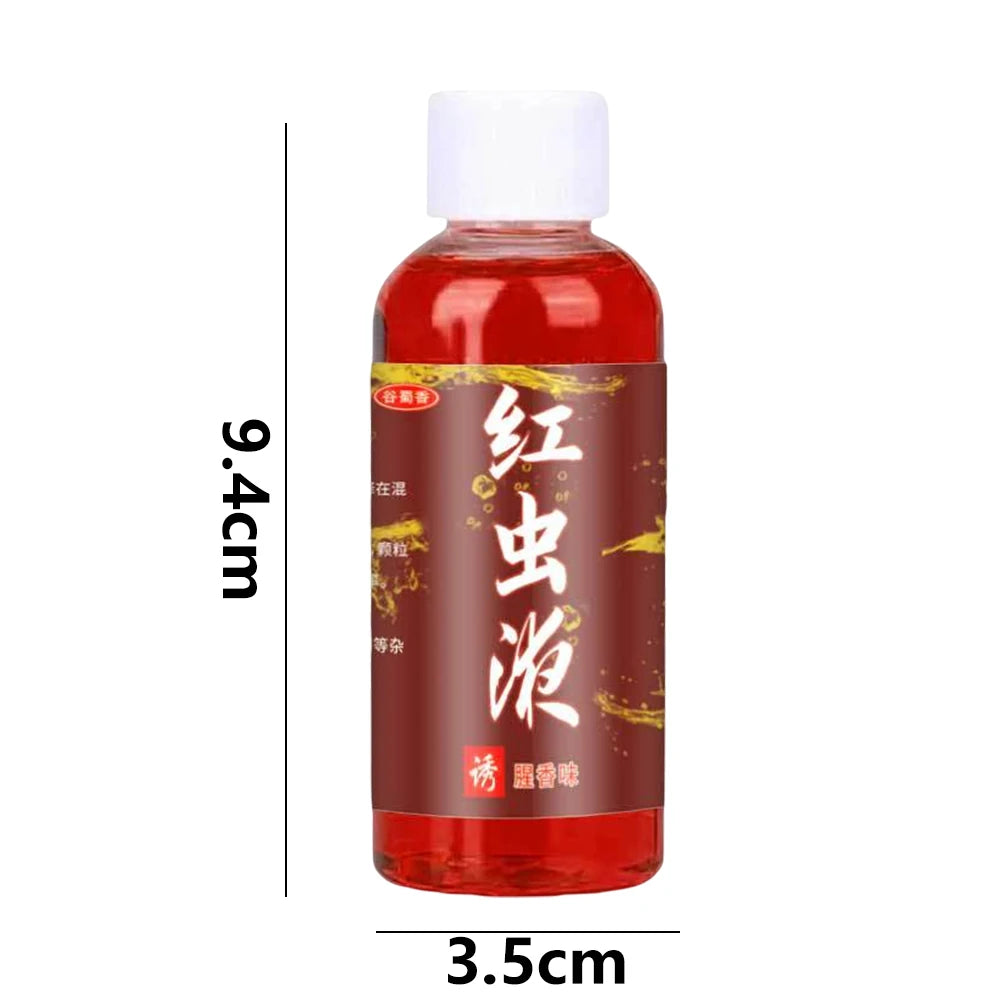 Concentrated Fish Bait Additive Multipurpose Strong Fish Attractant Promote Appetite Red Worm Additive for Trout Cod Carp Bass