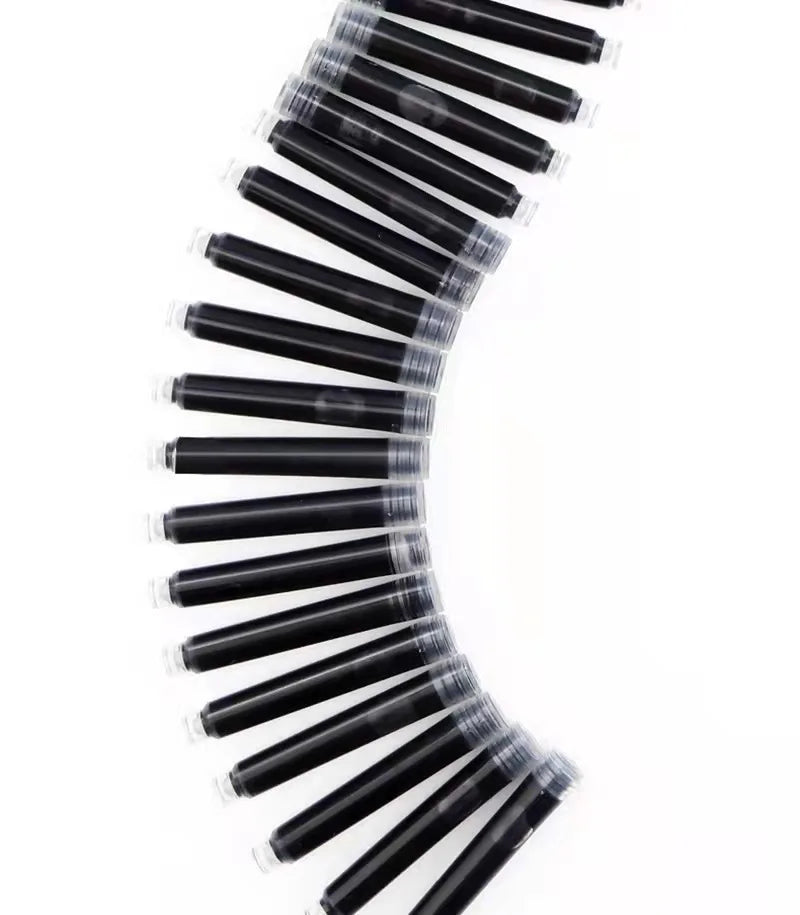 50pcs Fountain Pen Ink Cartridge Refills Bottle 4 Color Disposable Dia 3.4mm 2.6mm  School Office Stationery Supplies CW-159