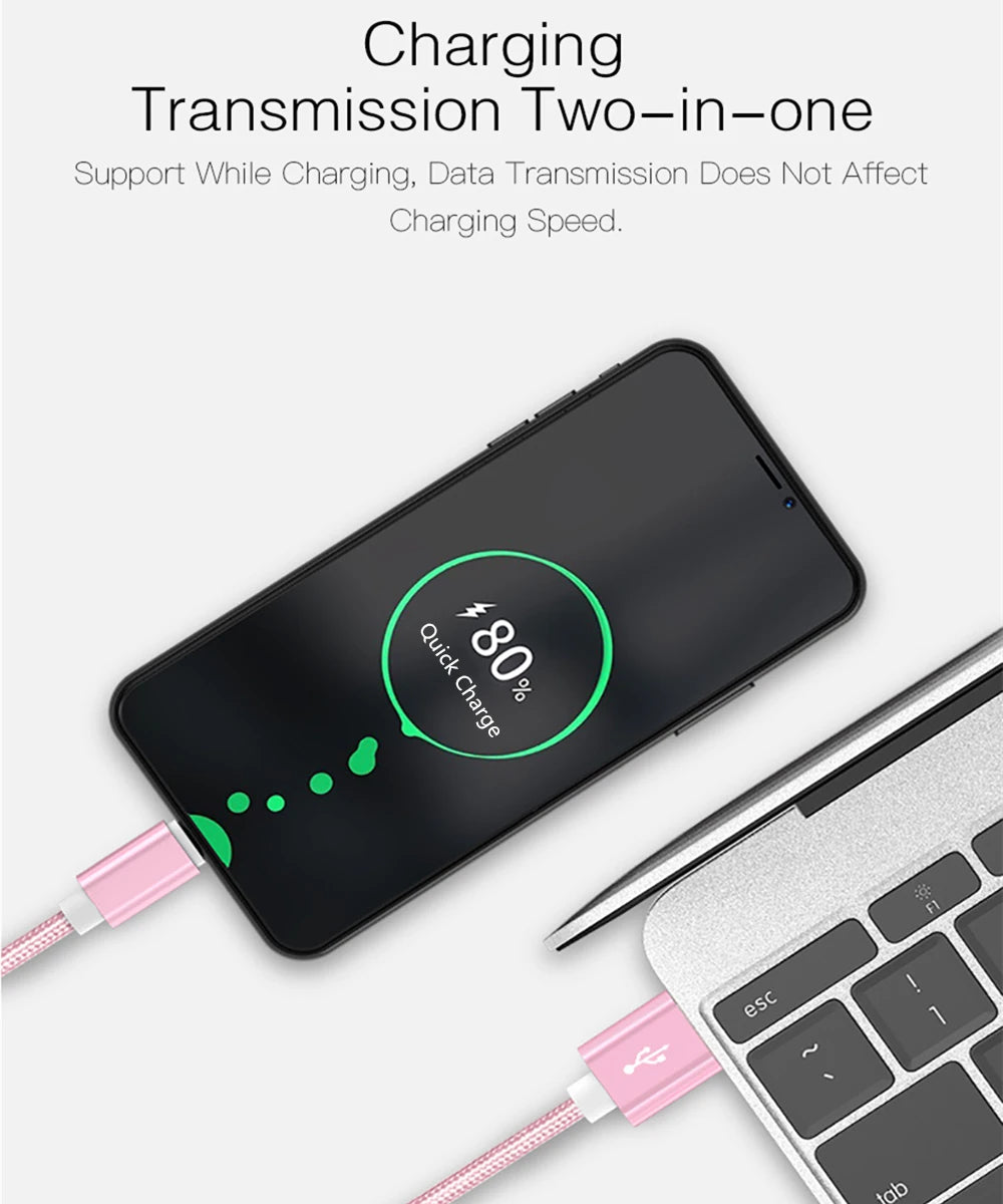5A Super Fast Charging Type C USB Cable for Samsung Huawei Xiaomi OPPO Honor Redmi POCO Realme iQOO Quick Charging Braided Cable