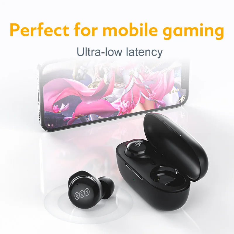 QCY T17 Wireless Earphones Bluetooth 5.3 HIFI Sound Headphones Touch Control Gaming Headset Long Standby 26H In-Ear Earbuds