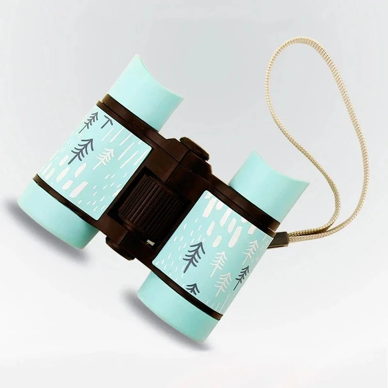 Kids Binoculars Set for Age 3-12 Years Boys Girls Hunting Folding Small Telescope Birthday Gifts Educational Camping Outdoor