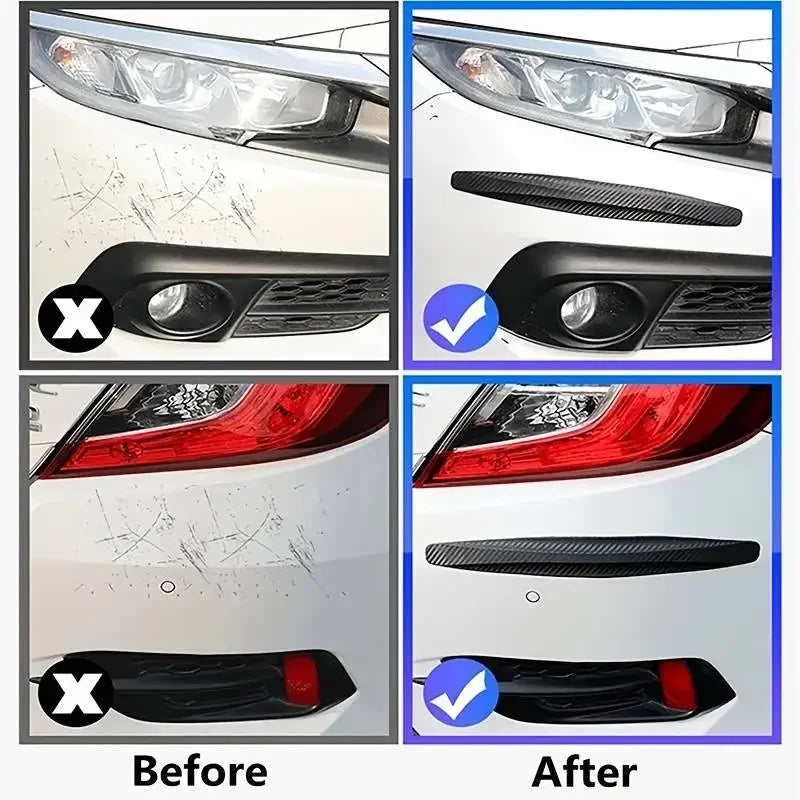 New scratch resistant adhesive protective strip for the universal bumper of automobiles adds aesthetic accessories to the car