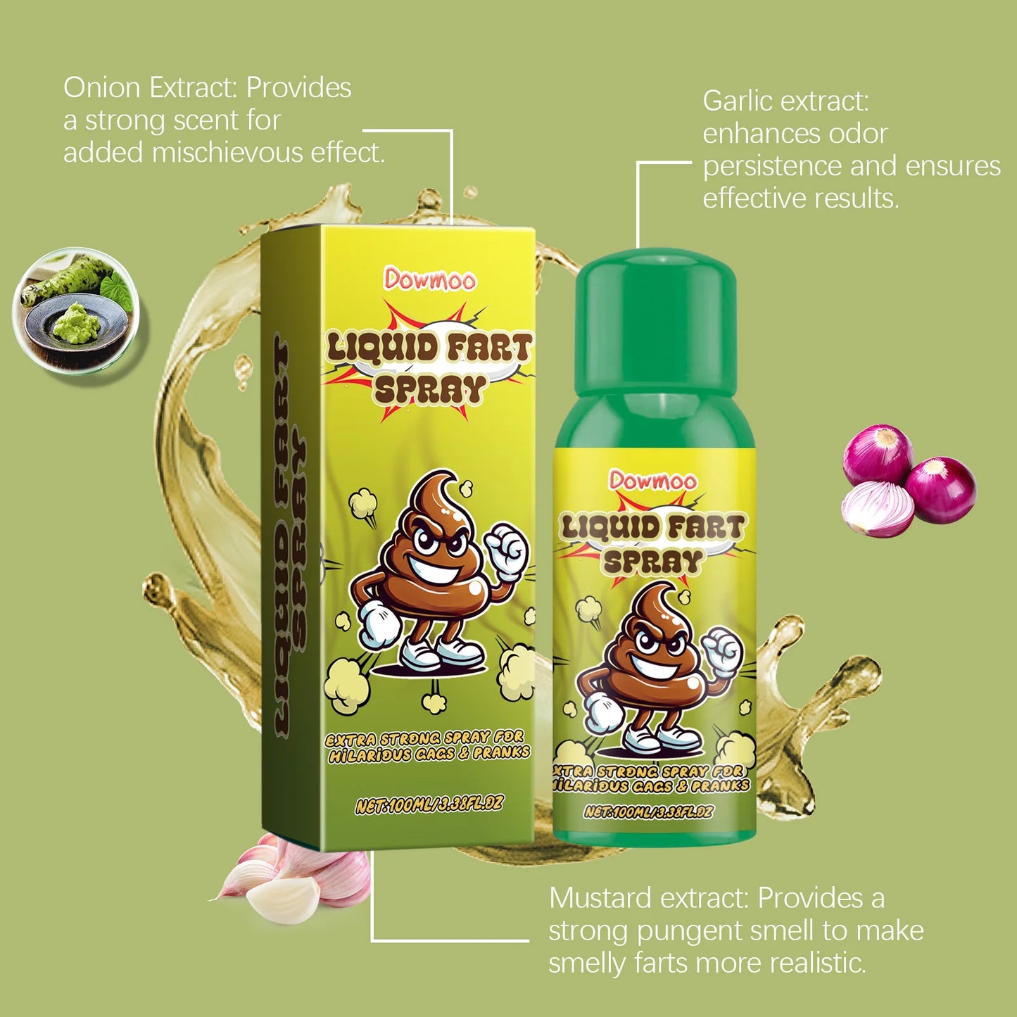 100ml Super Stink Fart Spray–Prank Trick Spray with Extra Potent Stench,Fake Poop Scent,Emitting"Foul Fart"Odor,Party Supplies