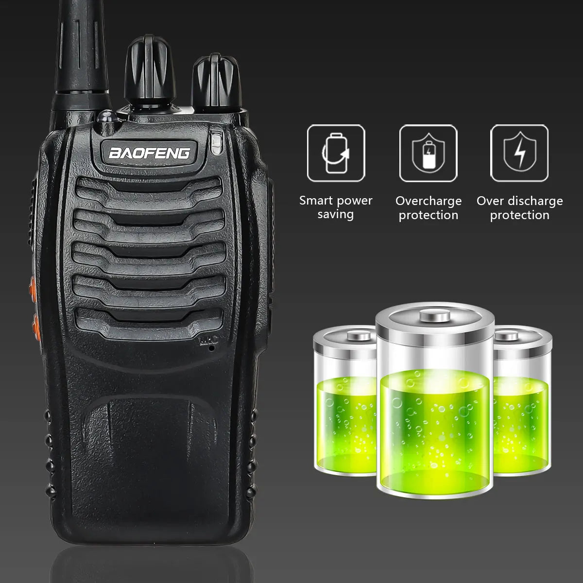 Baofeng BF-88E Pro Walkie Talkie Wireless Copy Frequency Long Range UHF 400-470MHz Portable Ham Two Way Radio for Hunting