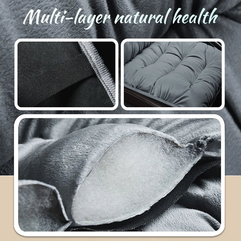 SEAMETAL Car Warm Seat Cover for Winter Thicken Soft Plush Seat Cushion Auto Protector Pad Universal for Suv Pick-Up Truck Sedan
