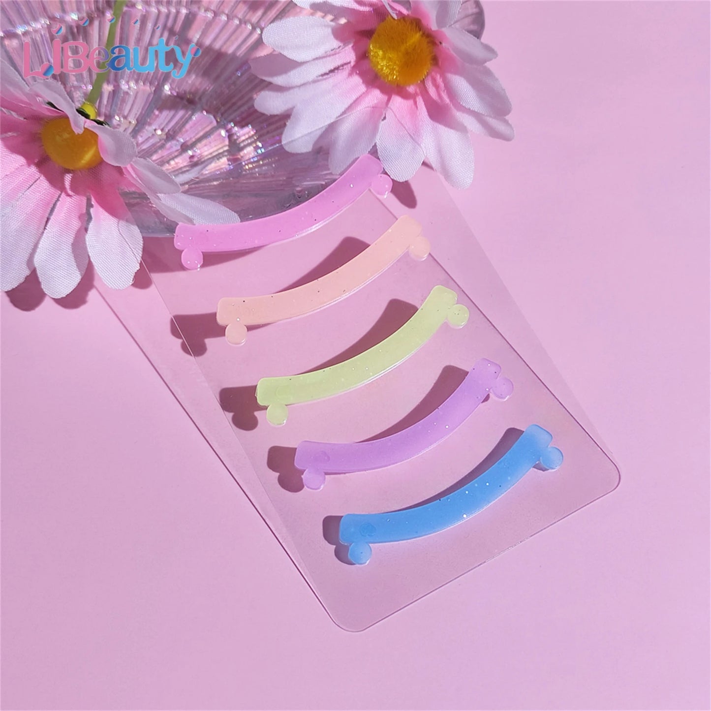 Libeauty 5 Colors Silicone Eyelash Rods Ribbon Soft Colorful Lash Lift Ribbon Perm Multi-Functional Eyelash Lifting Makeup Tools