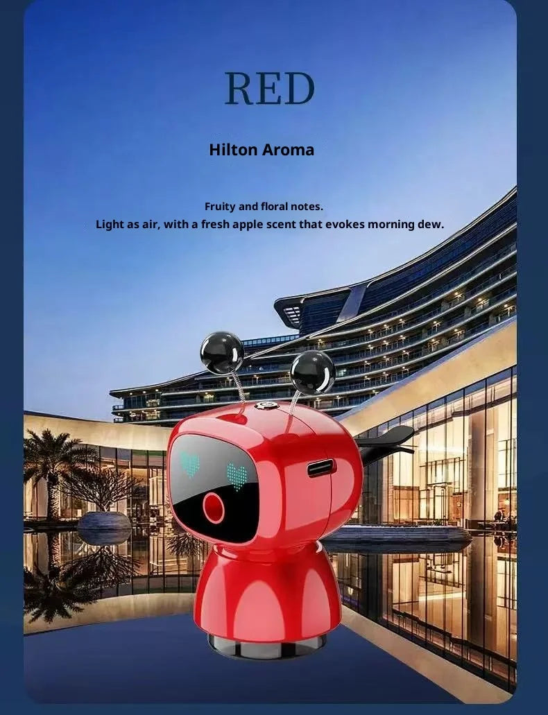Creative Car Smart Aromatherapy Diffuser - Robot-shaped Aromatherapy Ornament, Air Freshener with Long-lasting Light Fragrance