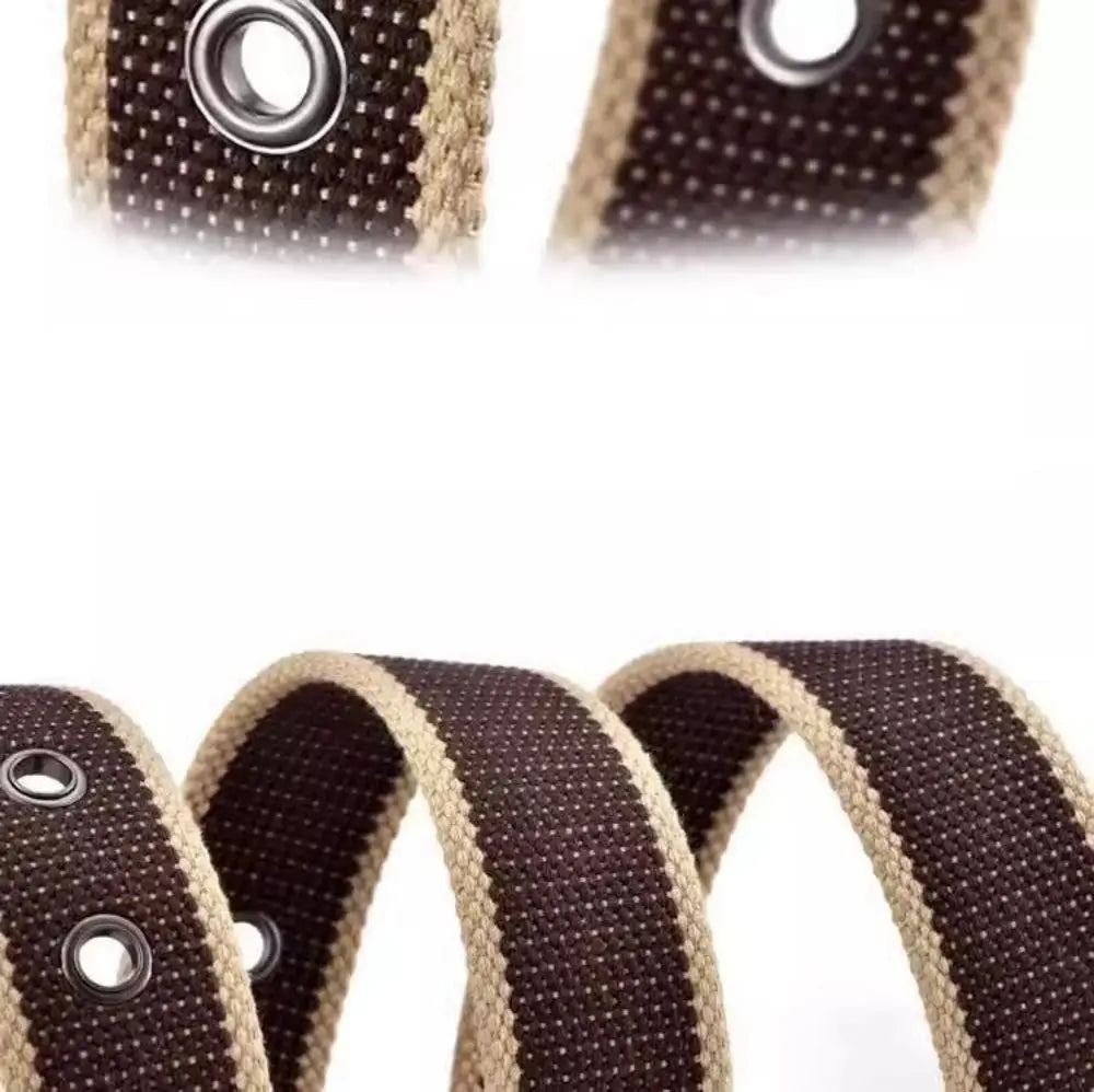 Fashionable and Trendy Canvas Belt Men's and Women's Belt Casual Belt Student Youth Cargo Pants Needle Buckle Wide Neutral Belts