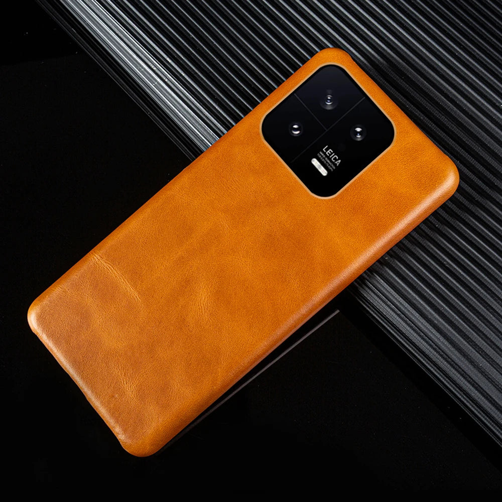 Genuine Leather Phone Case For Xiaomi Poco Series Cover Hand Made Oil Wax Pattern X3 X4 M3 M4 M5 F1 F2 F3 F3GT F4 F4GT C40 C50