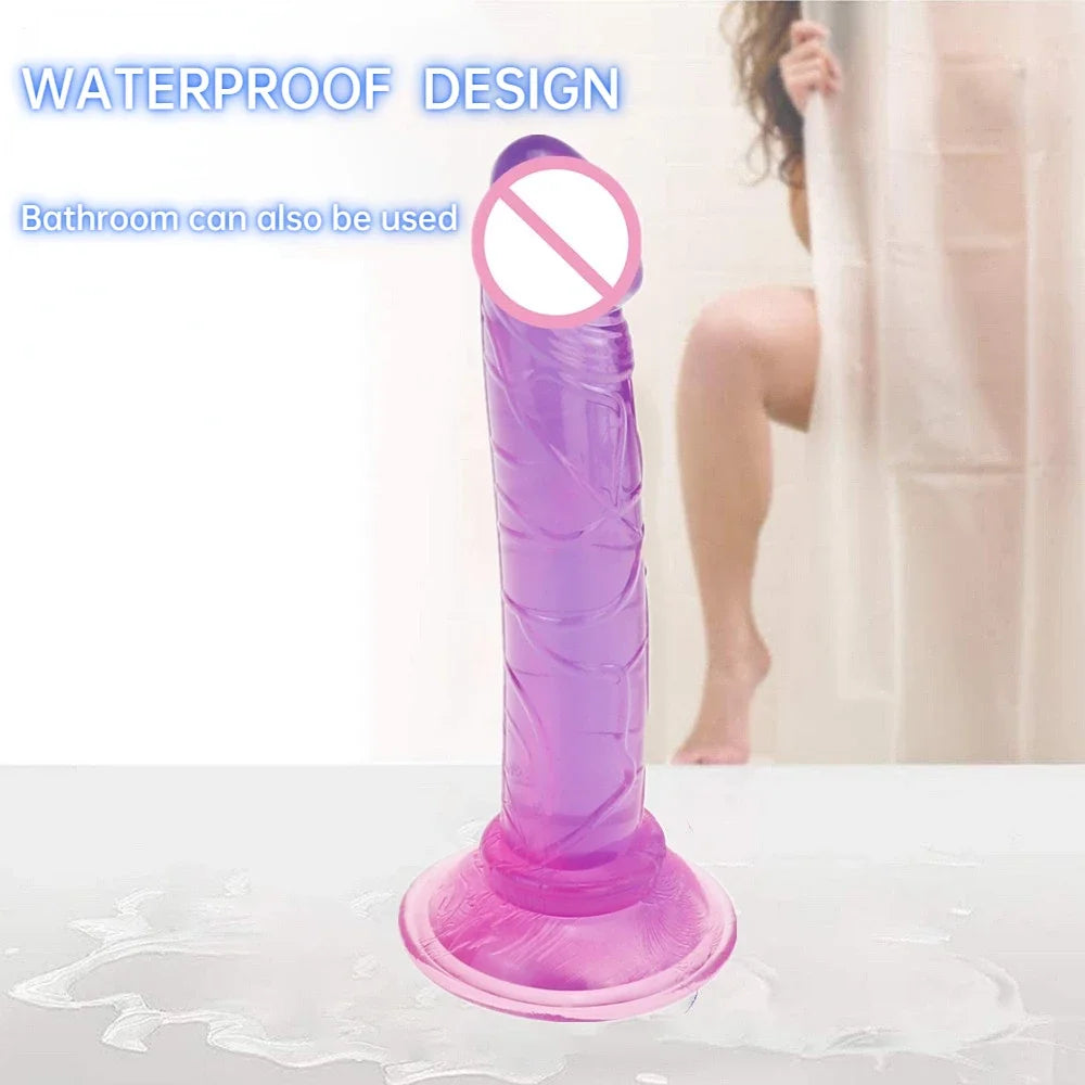 Translucent Soft Jelly Dildo Realistic Fake Dick Penis Butt Plug Sex Toys for Woman Vagina Anal Female Masturbation Huge Dildos
