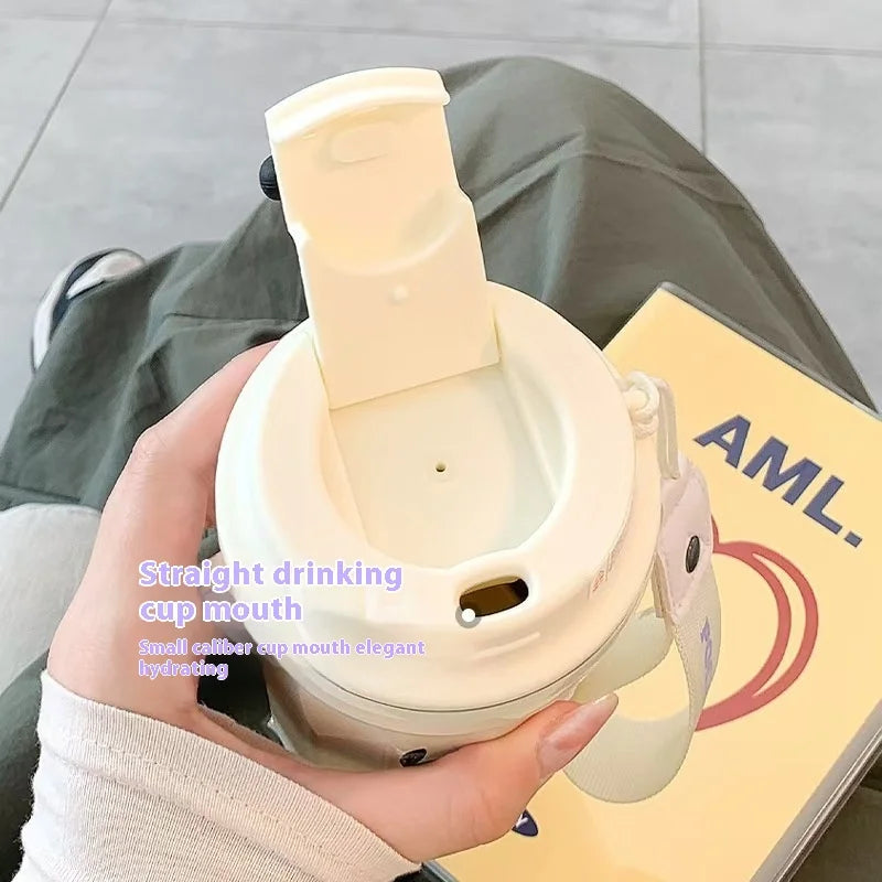 Cute Cartoon Children Insulated Cup With High Appearance 304 Stainless Steel Large Capacity Student Children Portable Water Cup