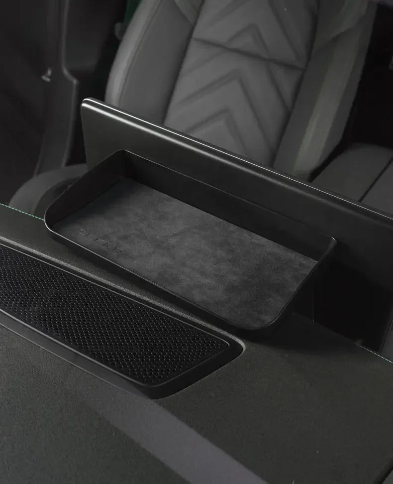 Alcantara Car Machine Storage Box For ZEEKR 001 2021 2023 2022 Navigation Rear Hidden Tissue Organizer Interior Stowing Tidying