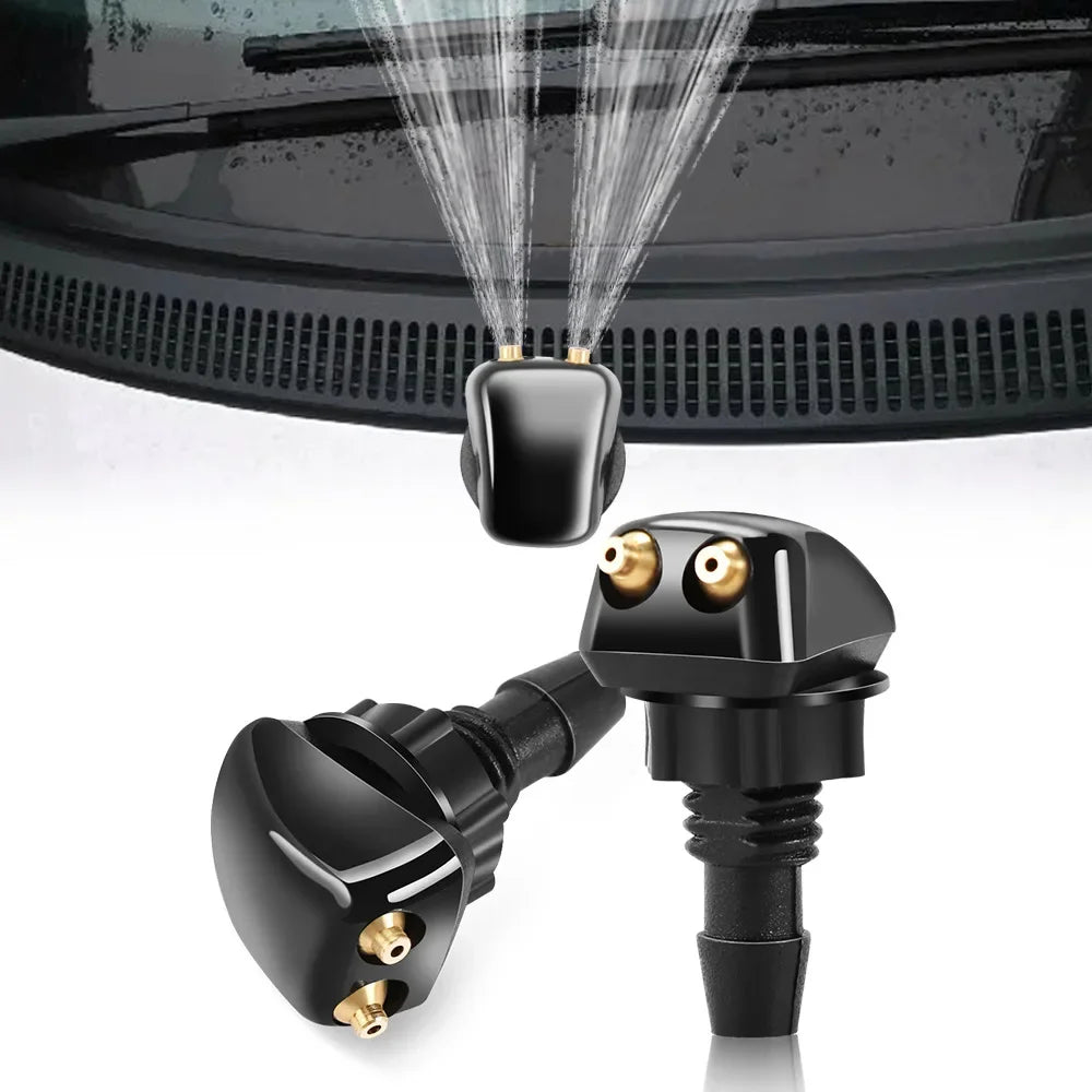 Car Dual Holes Windshield Washer Car Windshield Wiper Washer Spray Nozzle Fits Most Car Models Nozzle Wiper Water Spray Jet