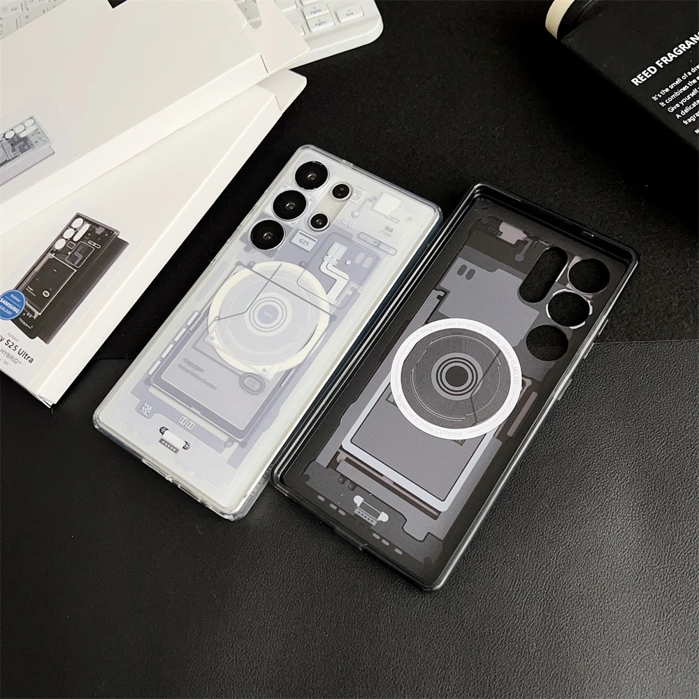 Spigen Ultra Hybrid Magfit Zero One Designs Magnetic Case For Samsung Galaxy S25 Ultra S26 S24 S23 S22 Plus For Magsafe Cover