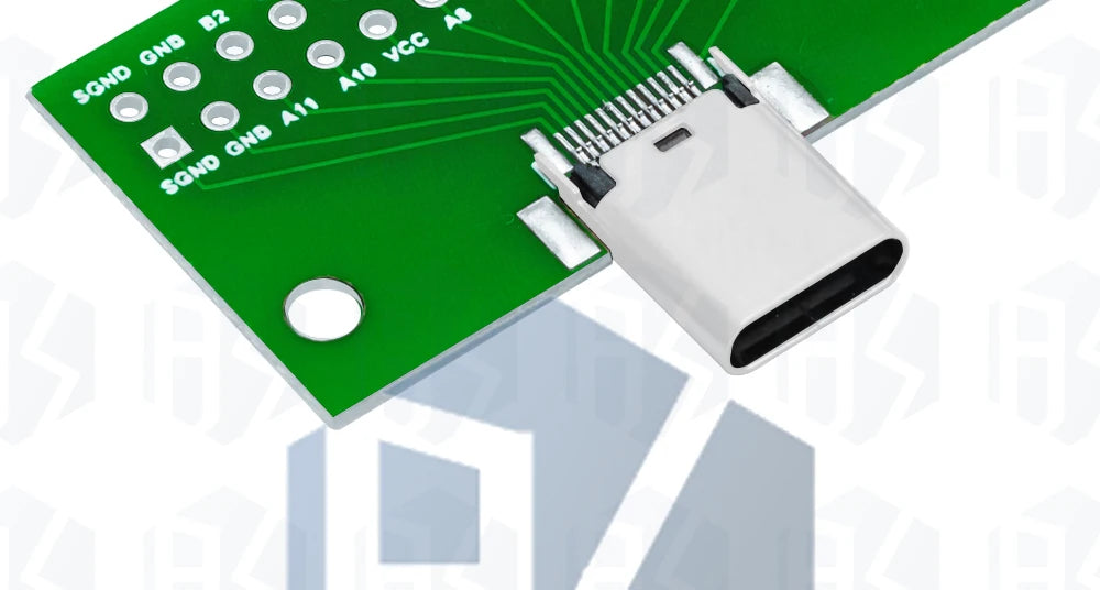 Type-C Male to Female USB 3.1 Test PCB Board Adapter Type C 24P 2.54mm Connector Socket For Data Line Wire Cable Transfer