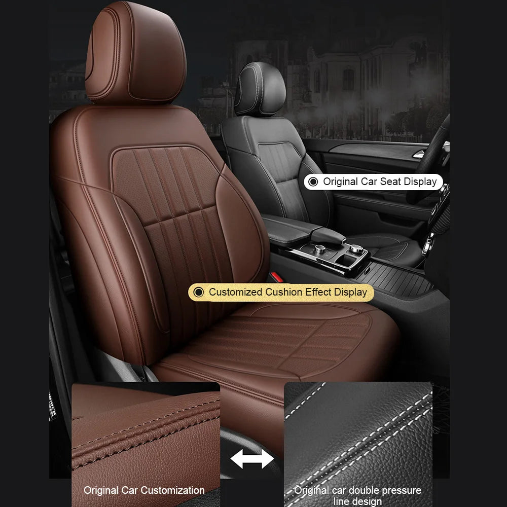 For Land Rover Range Rover Velar 2017 2018 2019 2020 Faux Leather Custom Car Seat Covers Full Set Interior Protector Accessories