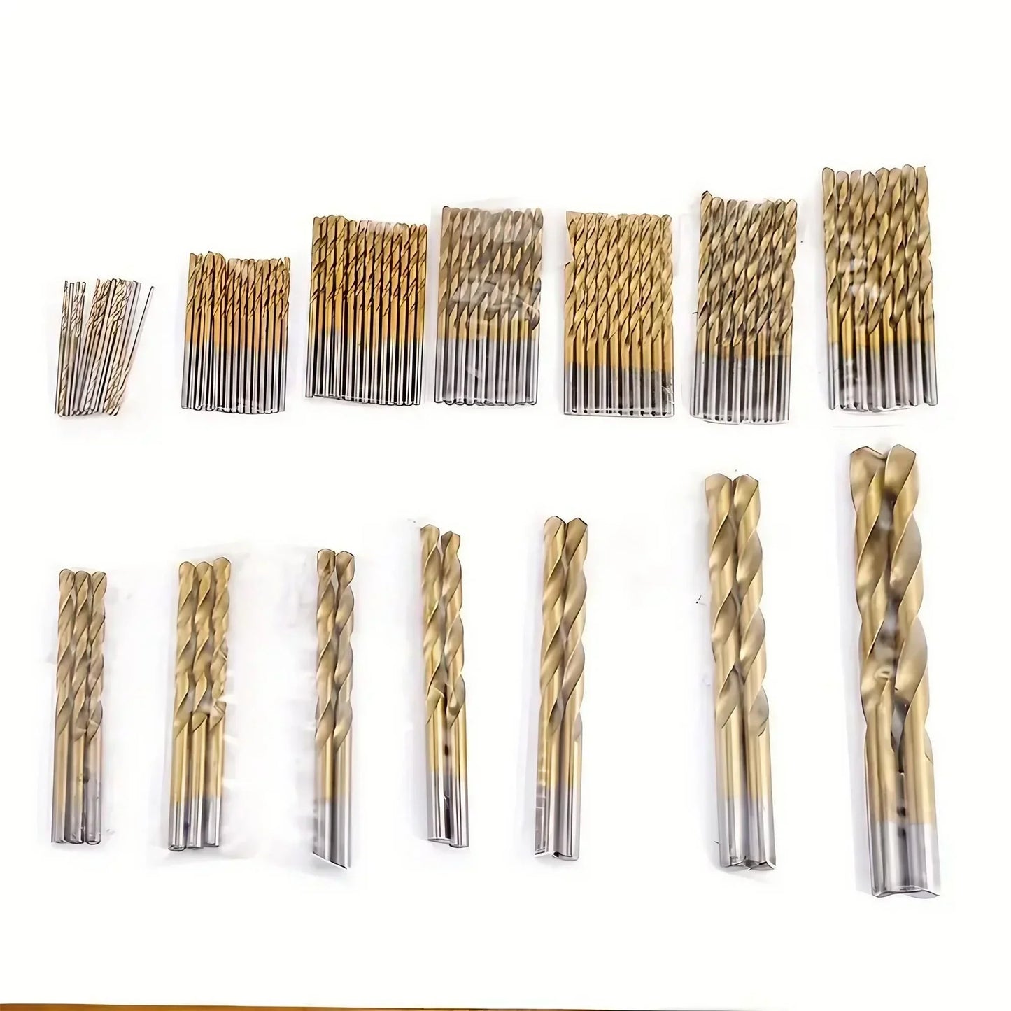 STONEGO 99Pcs High-Speed Steel Titanium Coated Drill Bit Set - 1.5mm to 10mm Twist Drills for Wood, Plastic, and Aluminum