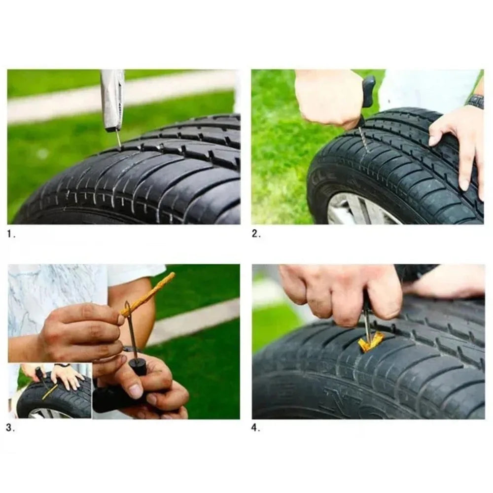 Tire Repair Tool Kit Universal Patch Strip Adhesive Suitable For Car Bicycle Truck And Motorcycle Tires Motorcycle Repair Tools