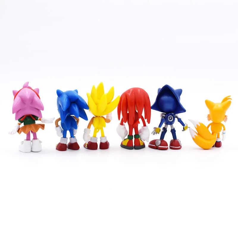 6pcs/set Game Super the Hedgehog Action Figure Toys 6-7cm
