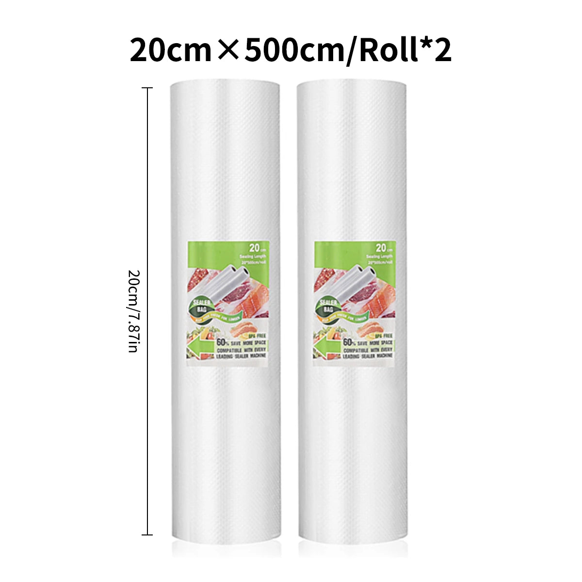 vacuum bags for food Vacuum Sealer bag Food Fresh Long Keeping 12+15+20+25+30cm*500cm Rolls/Lot bags for vacuum packer
