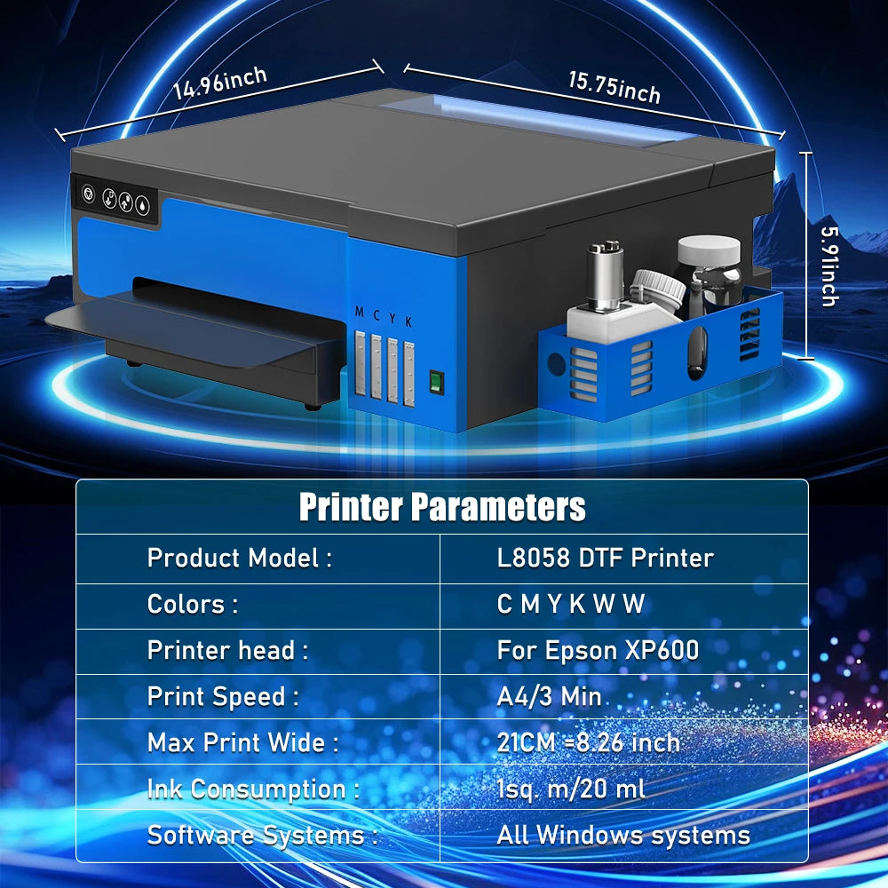 OYfame A4 DTF Printer For Epson XP600 DTF Printing Machine impresora de dtf A4 DTF Transfer Printer With White Ink mixing