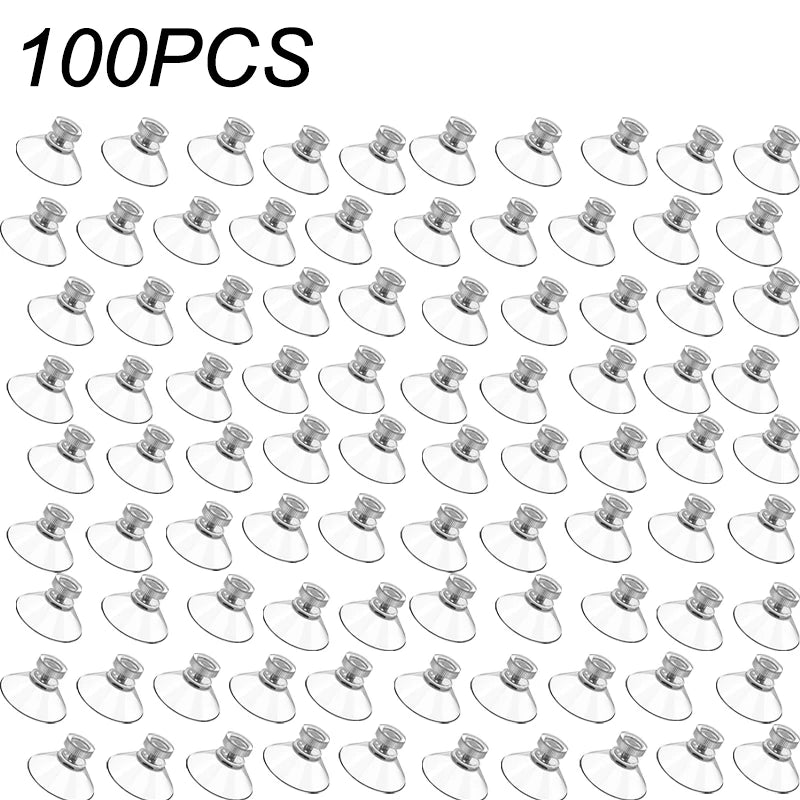 4CM transparent strong PVC suction cup hook with M4 screw rod plastic M5 nut foot pad waterproof storage fixed