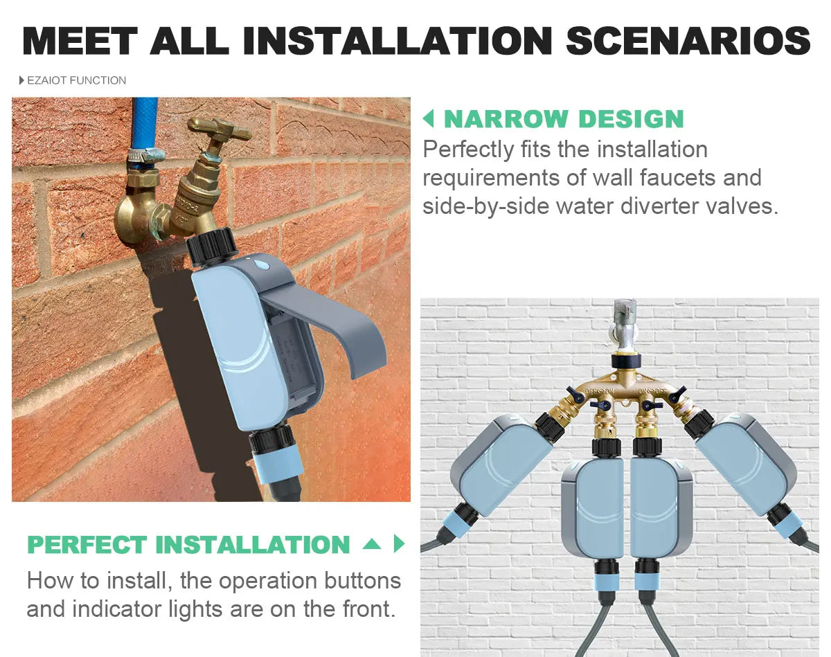 Smart Tuya WIFI Garden Watering Timer Automatic Sprinkle Water Timer Valve Outdoor Irrigation Watering System Alexa Google Home