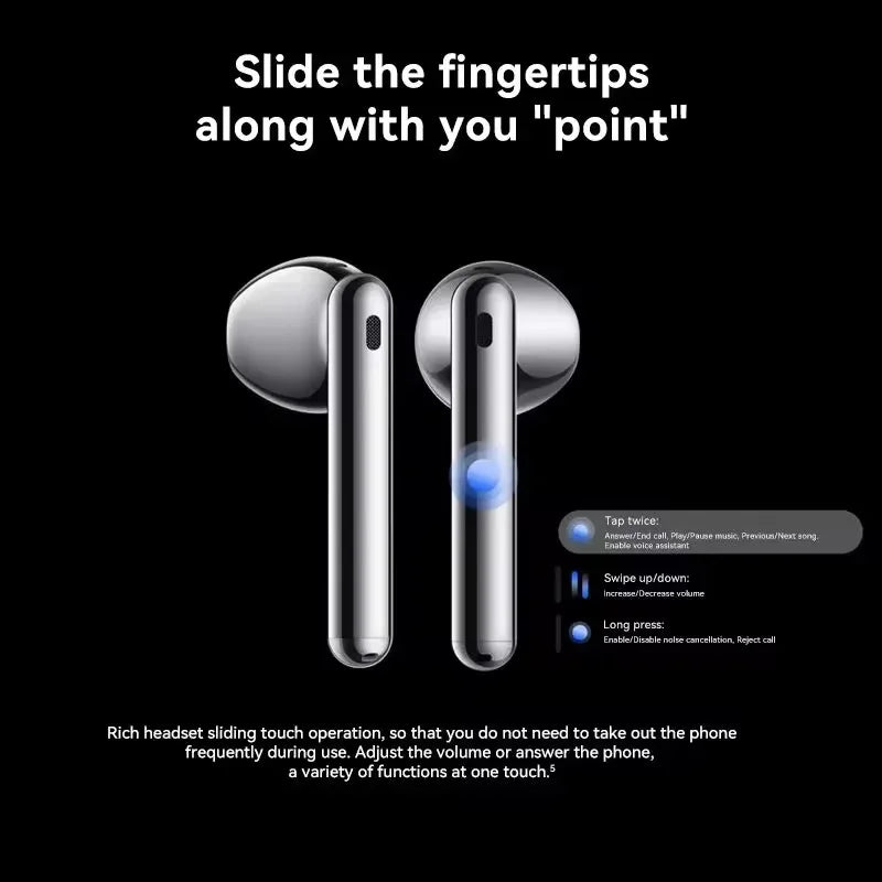 2024 Original Huawei FreeBuds 4E Earphones Bluetooth 5.2 True Wireless Headphone Open-fit Active Noise Cancellation 2.0 Earbuds