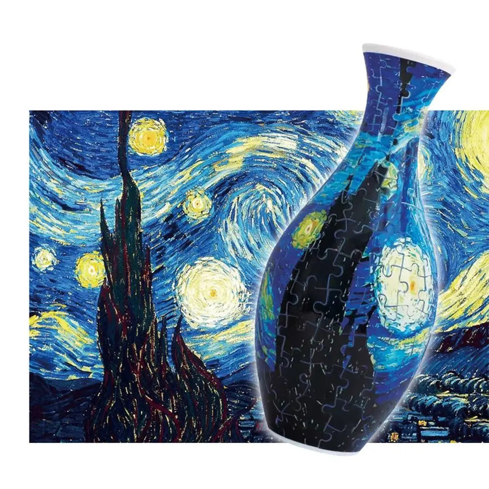 160 Curved Plastic Puzzle 3D Puzzlef Flower Vase Flower Arrangements DIY Arts 3D Art Puzzle Vase Housewarming Gift Puzzle Kit