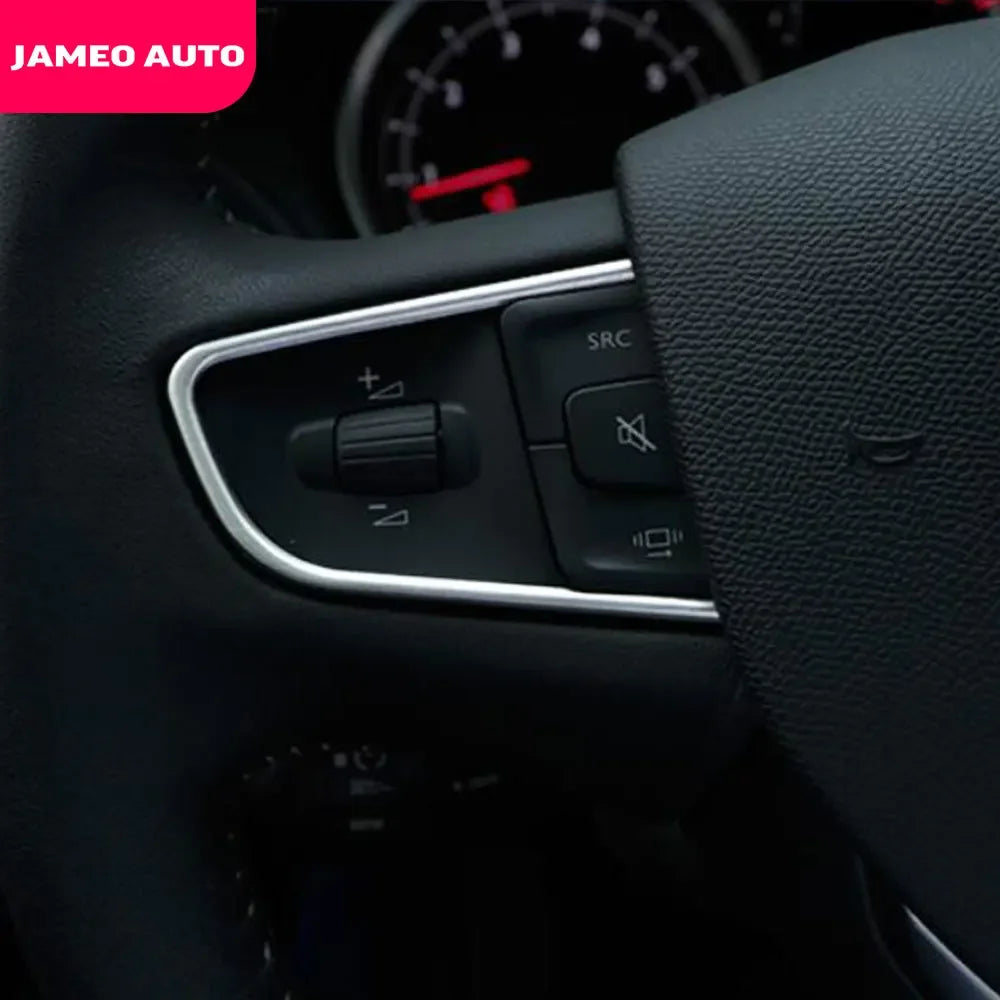 Jameo Auto Steering Wheel Cover Sticker For Peugeot 408 14-19 508 11-18 3008 16-18 Citroen C3-XR 15-18 C4 16-18 Interior Parts