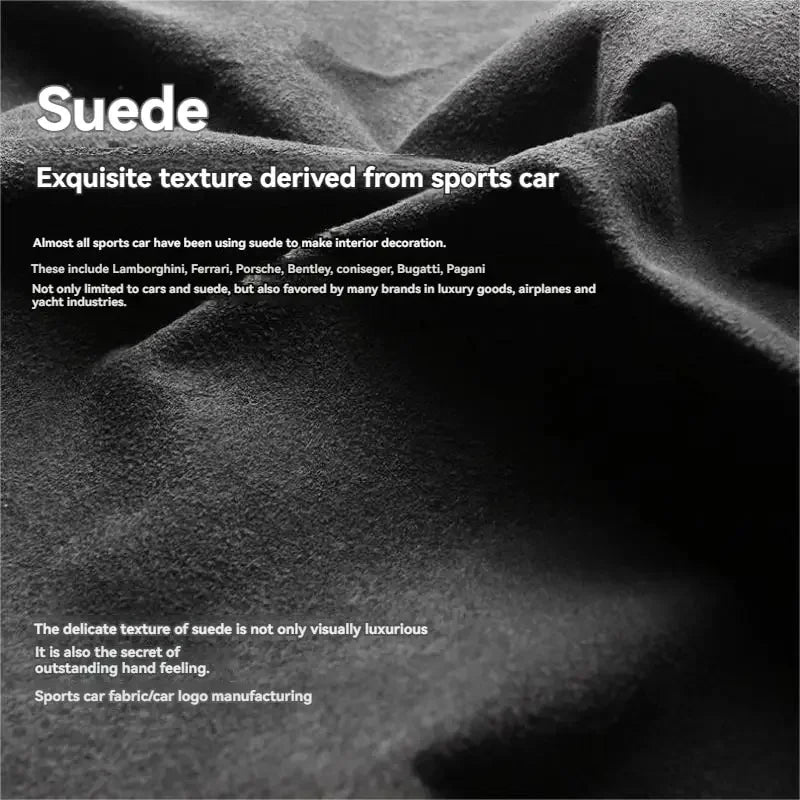 Suede Cover for All Seasons Auto Steering Wheel Cover Ultra-thin Non-slip D-shaped Round Breathable Car Steering Wheel Protector