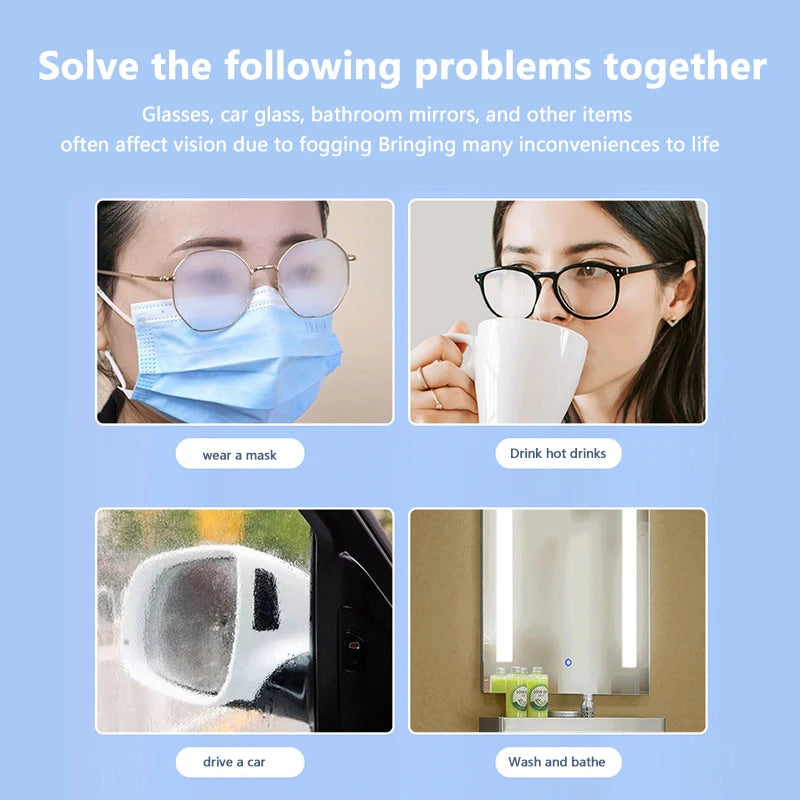 100Pcs/Box Glasses Cleaner Wet Wipe Disposable Anti Fog Misting Dust Remover Cleaning Lens Wipes Sunglasses Phone Screen