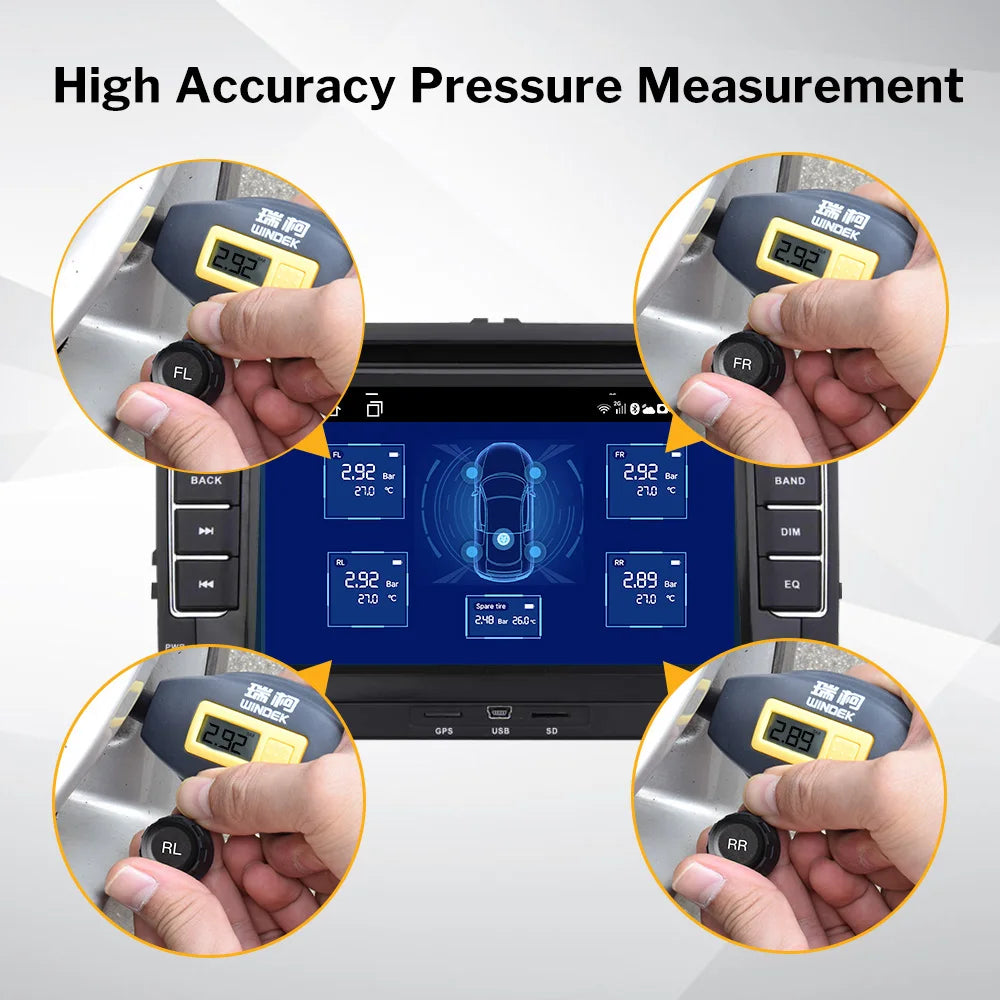 Deelife Car TPMS for Android iOS Tire Pressure Monitoring Control System 4-5 Wheel Tyre Sensor Bluetooth-compatible BLE TMPS