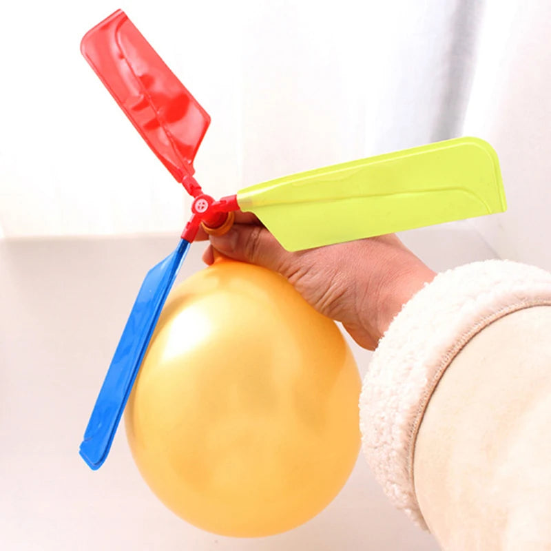 6PCS Air Balloon Helicopter Toy Funny Balloon Ortable Outdoor Helicopter Flying Kids Birthday Party Children's Day Game
