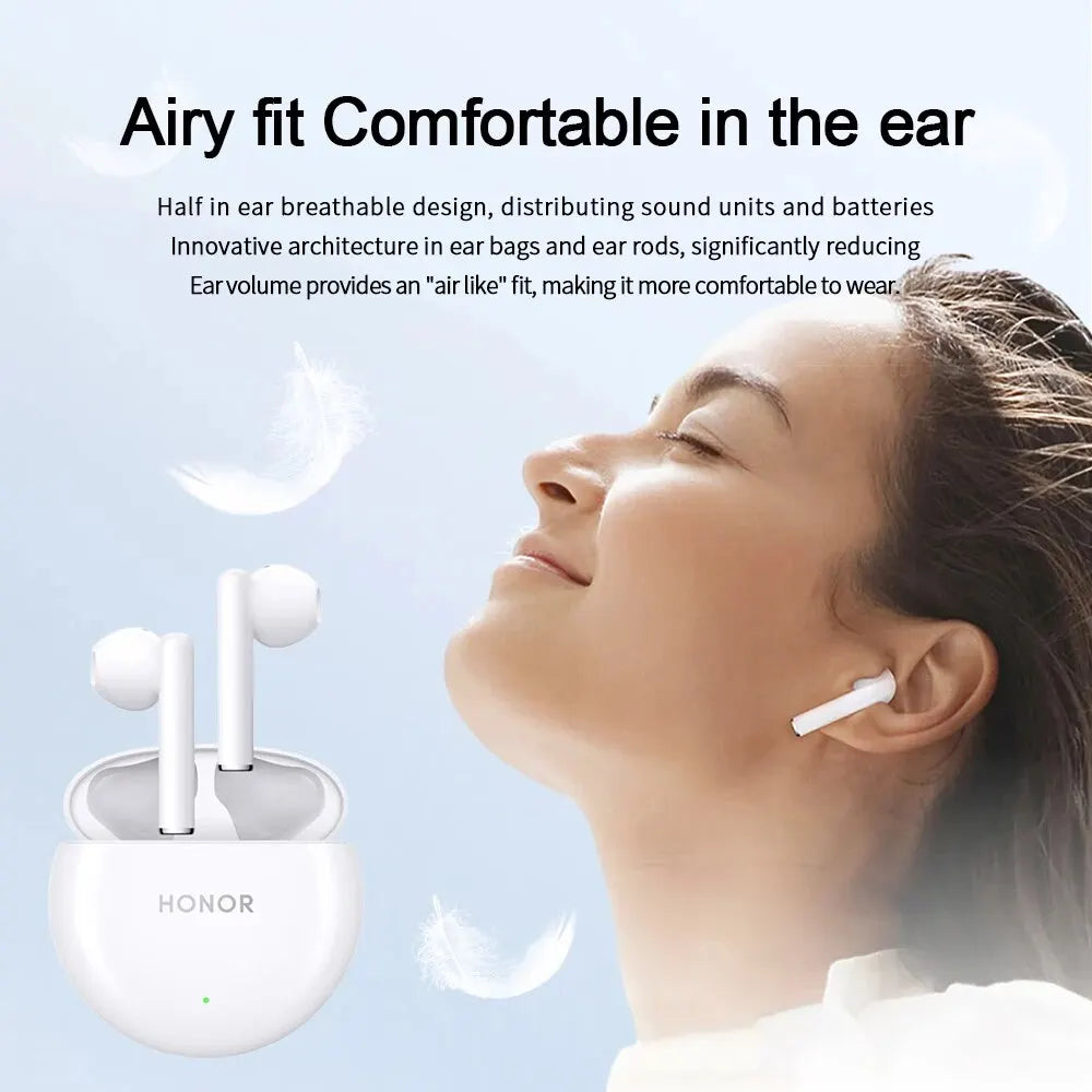 Honor Earbud X5 TWS True Wireless Bluetooth Earphone Call Noise Cancelling Headphone 27 Hour Battery Life Dual Device Connection