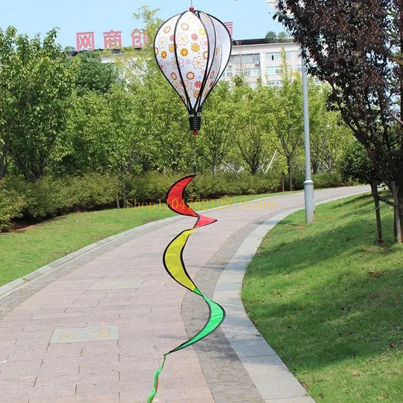 Rotating Wind Striped Tie dye Windsock Hanging Ornament Decor Supplies best sale