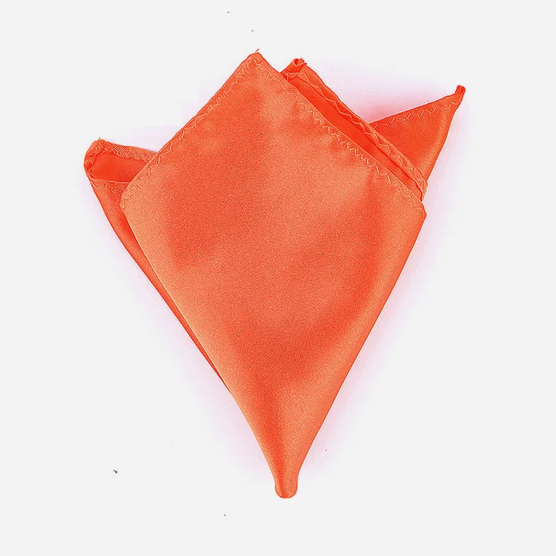 Luxury Men's Handkerchief Solid Color White Black Red Hankies Polyester Hanky Business Pocket Square Chest Towel 22*22CM