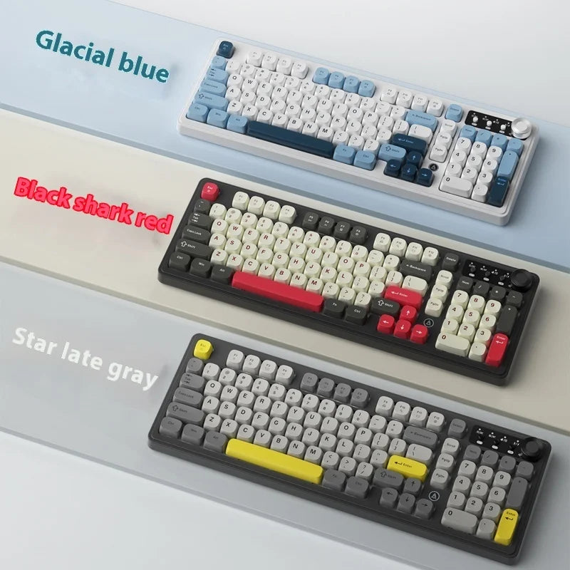 Ajazz Af98 Wireless Bluetooth Three-Mode Keyboard E-Sports Game Special Mechanical Touch Typing Office Computer Wired Keyboard