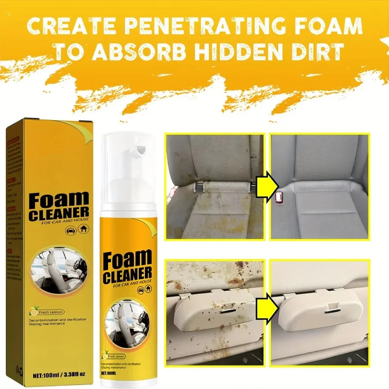 1or3PCS Multi-Functional Foam Cleaner Set: Wash for Automotive Interior Upholstery Plastic Instrument Panel Steering Wheel parts