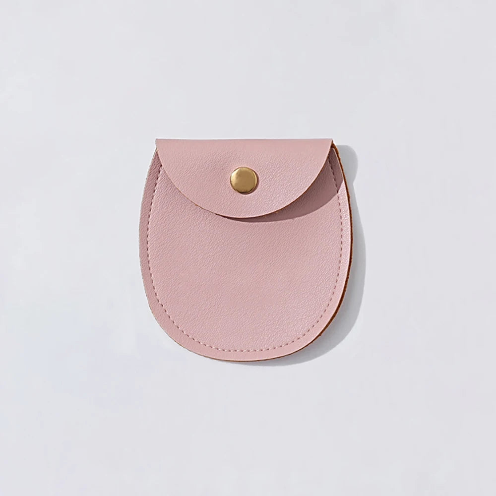 50Pcs Bulk Purple PU Leather Gold Button Snap Pouch Wedding Earring Ring Storage Party Gift Display Travel Packaging Bags