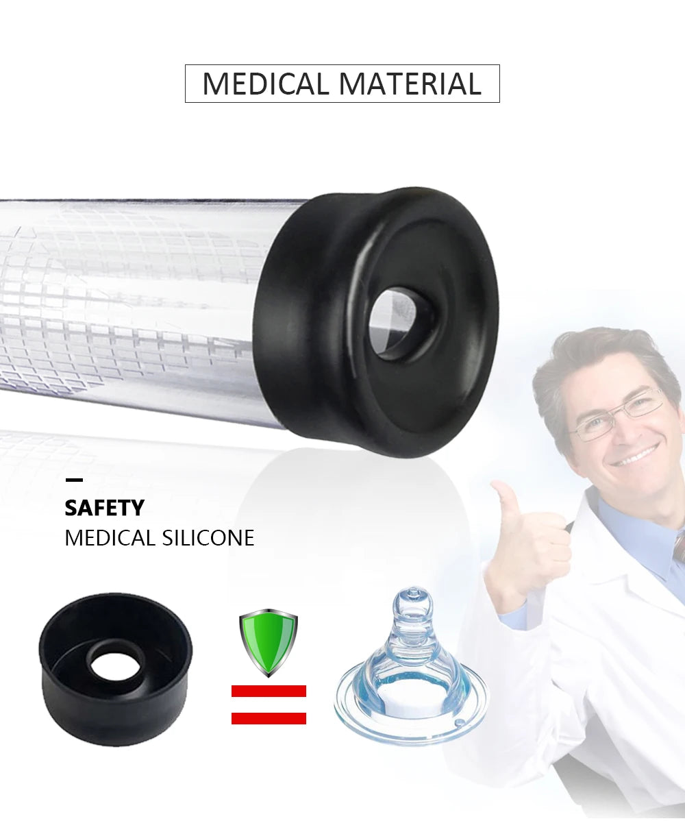 Male Penis Pump Vacuum Dick Extender Penis Enlargement Erotic Sex Toy For Man Cock Increase Length Enlarger Adult Supplies