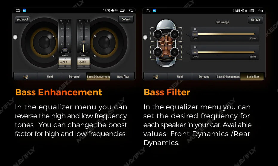 NaviFly 9 10 inch 1280*720 Car Multimedia Video Player Universal Stereo Radio GPS For Volkswagen Nissan Hyundai Kia Toyota