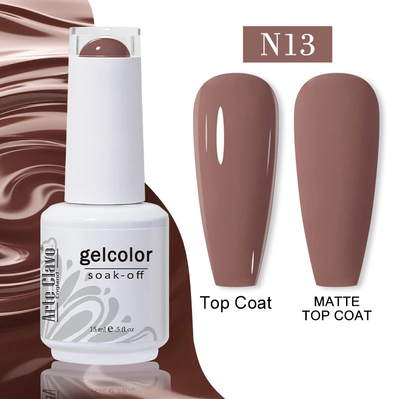Arte Clavo 15ml Gel Polish Hybrid Varnishes 179 Colors Nails Art For Manicure Soak Off UV Need Top Base Primer Gel Nail Polish
