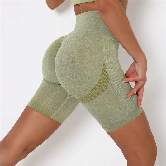 Women Shorts Yoga Gym Shorts Seamless Gym Shorts Push Up Fitness Sports Shorts High Waist Workout Cycling Shorts Sports Clothes