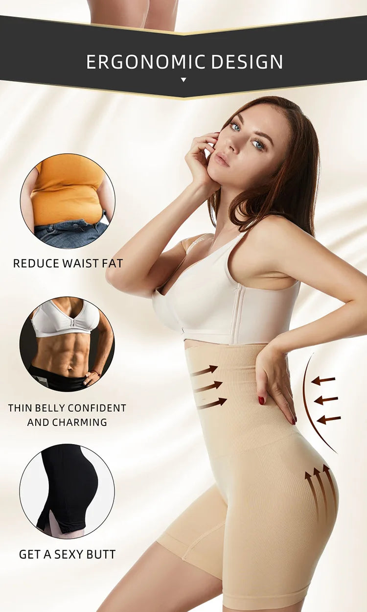 High Waist Trainer Panties Shapewear for Women Tummy Control Hip Butt Lifter Shorts Slimming Sheath Ladies Mid Thigh Body Shaper