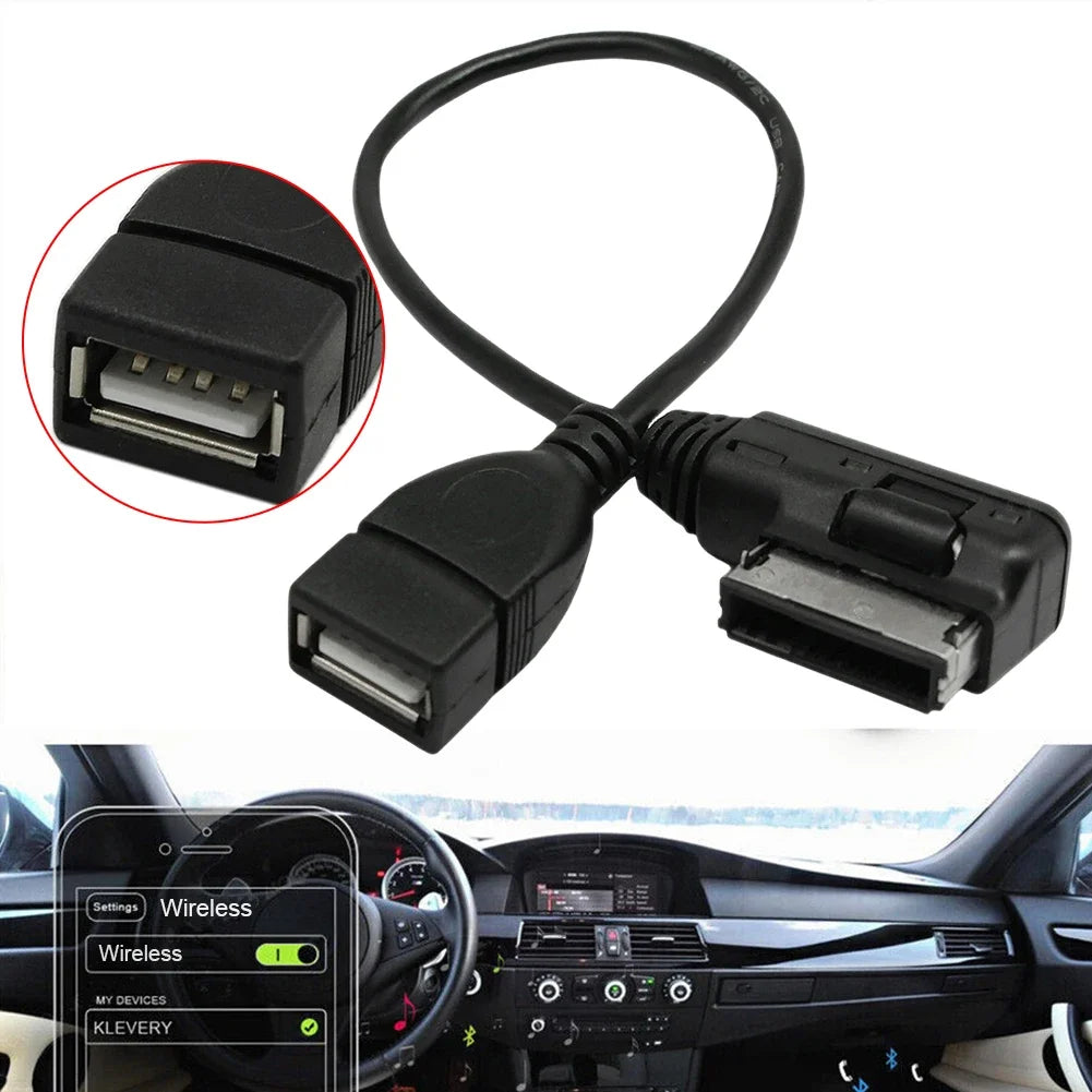 USB Aux Cable Music MDI MMI AMI To USB Female Interface Audio AUX Adapter Data Wire for VW for Audi A6L Q5 Q7 A8 S5 A5 A4L A3