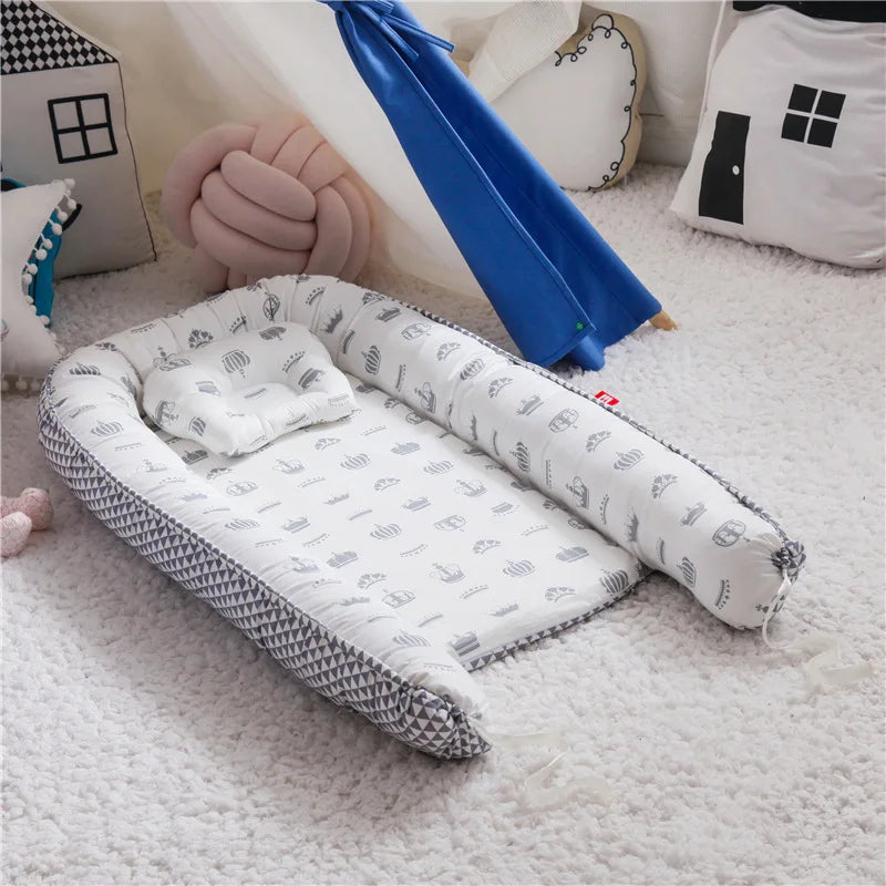 Portable Baby Bassinet Washable Removable Crib Bedside Sleeper Infant Nest Bed Co Sleeper