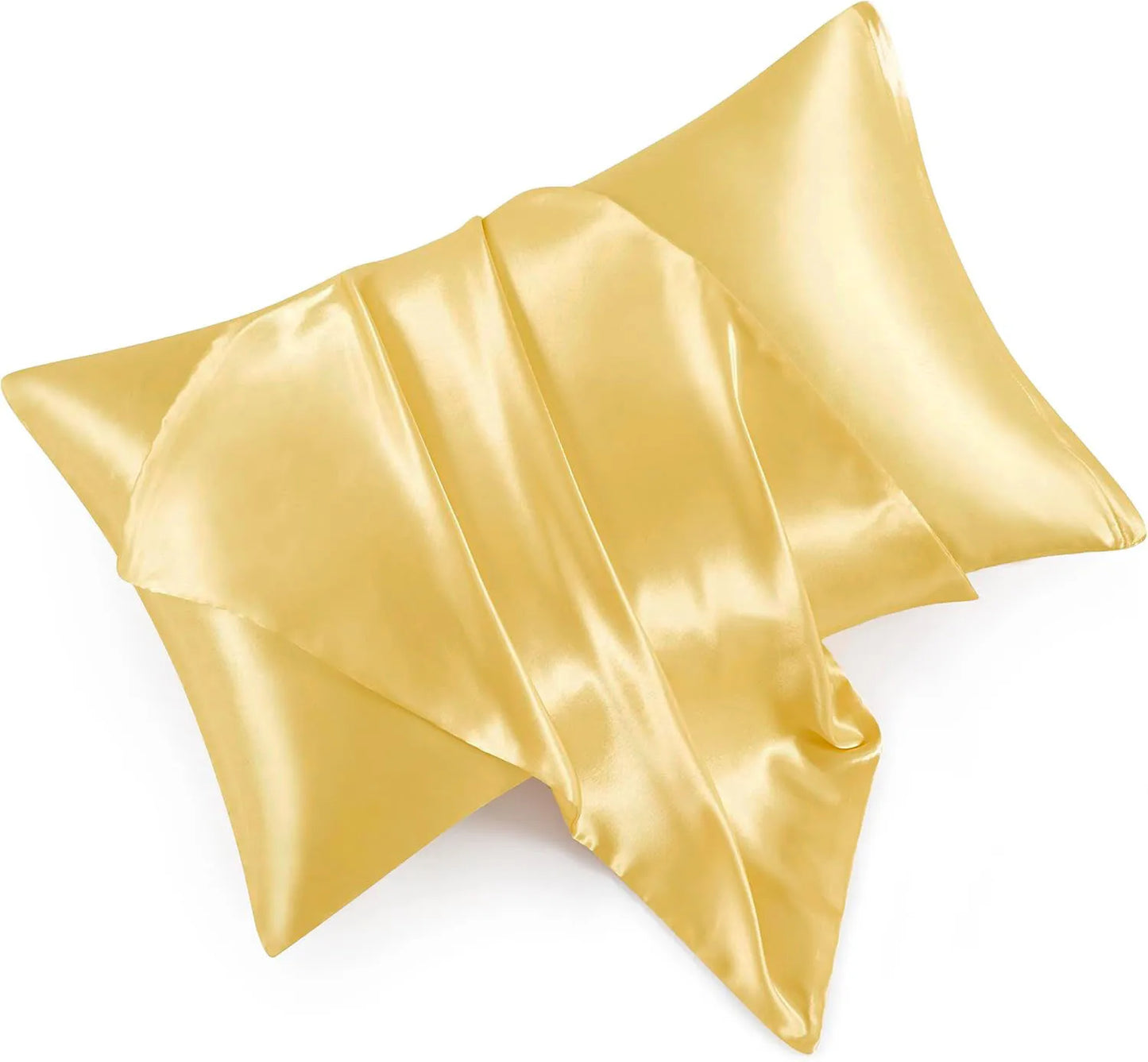 2pcs Satin Pillowcase for Skin and Hair, Satin Pillow Cases Set of 2 Soft Breathable Smooth Cooling Pillow Covers for Sleeping