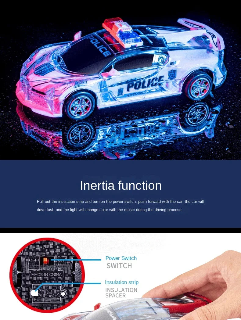Cool Luminous Children's Toy Car Music Police Car Luminous Electric Model Electric Children's Toys Children's Toys Gifts